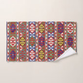Rood Blauw Groen Geel Wit Oosters Kilim Tapijt Bad Handdoek (Handdoek)