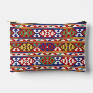 Rood Blauw Groen Geel Wit Oosters Kilim Tapijt Etui