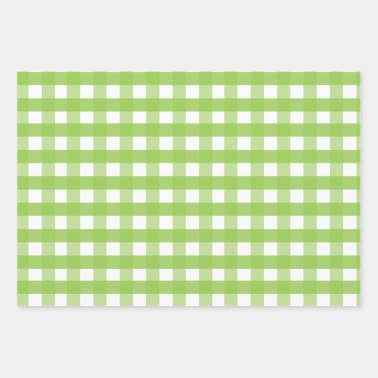 Rood blauw groen Gingham Gift Wrap Bladen Inpakpapier Vel (Voorkant 3)