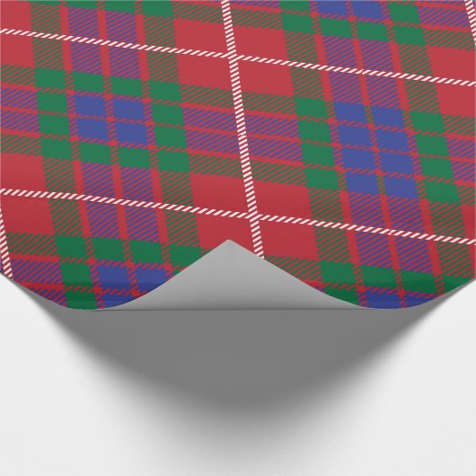 Rood, blauw, groen, met wit gele accenten cadeaupapier (Hoek)