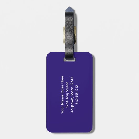 Rood Blauw Groen Vogel Leven in Kleur Quote Bagagelabel (Achterkant verticaal)