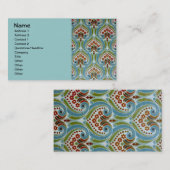  rood Blauw - Groen Wallapierpatroon Visitekaartje (Voorkant / Achterkant)