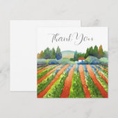 Rood Blauw Groen Wijngaard Bedankkaart (Voorkant / Achterkant)