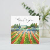 Rood Blauw Groen Wijngaard Bedankkaart (Staand voorkant)