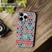  Rood Blauw Groen Zeshoek Geometrisch Case-Mate iPhone Case