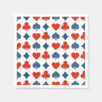 Rood Blauw Harten Ruiten Klaveren Schoppen Kaart P
