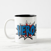 Rood & Blauw  Hero Graphic Super Heroes CLI Tweekleurige Koffiemok (Links)