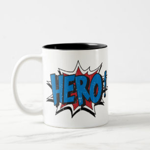 Rood & Blauw  Hero Graphic Super Heroes CLI Tweekleurige Koffiemok