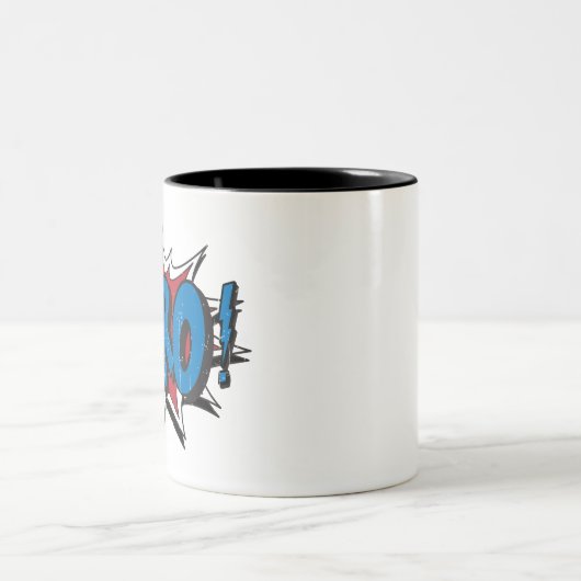 Rood & Blauw  Hero Graphic Super Heroes CLI Tweekleurige Koffiemok (Center)