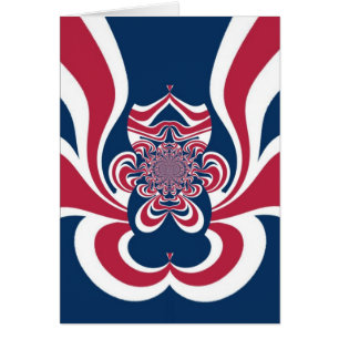 Rood Blauw Kaleidoscoop Art Print