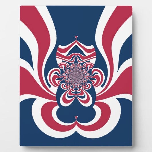 Rood Blauw Kaleidoscoop Art Print Fotoplaat (Voorkant)