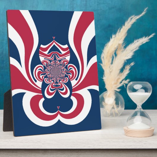 Rood Blauw Kaleidoscoop Art Print Fotoplaat (Zijkant)