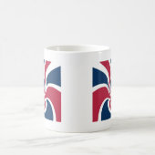 Rood Blauw Kaleidoscoop Art Print Koffiemok (Center)