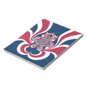 Rood Blauw Kaleidoscoop Art Print Notitieblok (Linkerzijde)