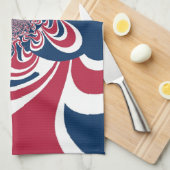 Rood Blauw Kaleidoscoop Art Print Theedoek (Quarter Fold)