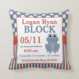 Rood blauw kikkerbord voor Baby Kussen