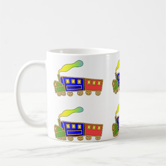 Rood Blauw Kinder Choo Choo Train Melksap Mok (Links)