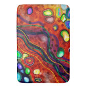 Rood, blauw, koper, Paars, groen Abstract Badmat (Voorkant Verticaal)