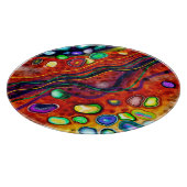 Rood, blauw, koper, Paars, groen Abstract Snijplank (Hoek)