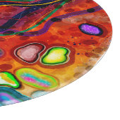 Rood, blauw, koper, Paars, groen Abstract Snijplank (Hoek)