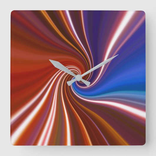 Rood/Blauw Licht Verfontwerp 217 Klok (Voorkant)