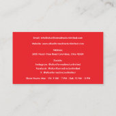 Rood blauw medische klompen uniform visitekaartje (Achterkant)