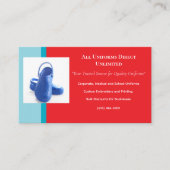 Rood blauw medische klompen uniform visitekaartje (Voorkant)