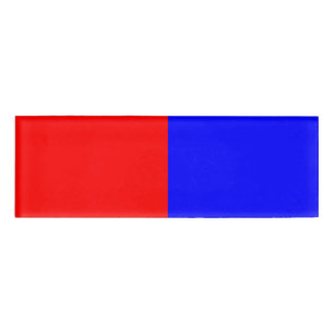 Rood & Blauw Naamplaatje Naambadge