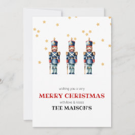 Rood & Blauw Notenkraker Kerstmis Feestdagenkaart