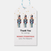 Rood & Blauw Notenkraker Kerstmis | Vakantie Cadeaulabel (Voorkant)