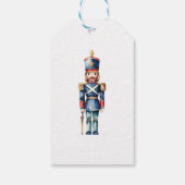 Rood & Blauw Notenkraker Kerstmis | Vakantie Cadeaulabel (Achterkant)