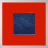 rood, blauw op grijs poster (Voorkant)