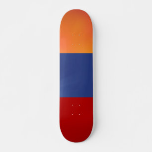 Rood blauw Oranje skateboard