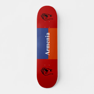 Rood blauw Oranje skateboard