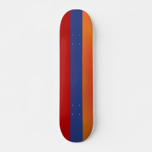 Rood blauw Oranje skateboard