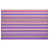 Rood, blauw, orchidee en biskaankleurde strepen stof (Yard (91,4 cm))