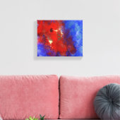 rood blauw paars abstract canvas afdruk (Insitu (Woonkamer))