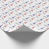 Rood Blauw Parijs Frankrijk Cadeaupapier (Hoek)