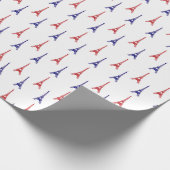 Rood Blauw Paris Gift Wrap papier Frankrijk (Hoek)