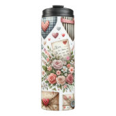 ROOD & BLAUW PATCHWORK VALENTIJN HARTEN & LIEFDE N THERMOSBEKER (Voorkant)