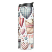 ROOD & BLAUW PATCHWORK VALENTIJN HARTEN & LIEFDE N THERMOSBEKER (Gedraaid links)