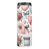 ROOD & BLAUW PATCHWORK VALENTIJN HARTEN & LIEFDE N THERMOSBEKER (Achterkant)