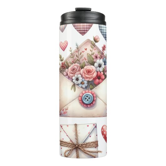 ROOD & BLAUW PATCHWORK VALENTIJN HARTEN & LIEFDE N THERMOSBEKER (Voorkant)