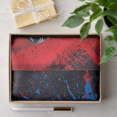 Rood Blauw Patriottische Buffel Decoupage Tissuepapier (Geschenk)