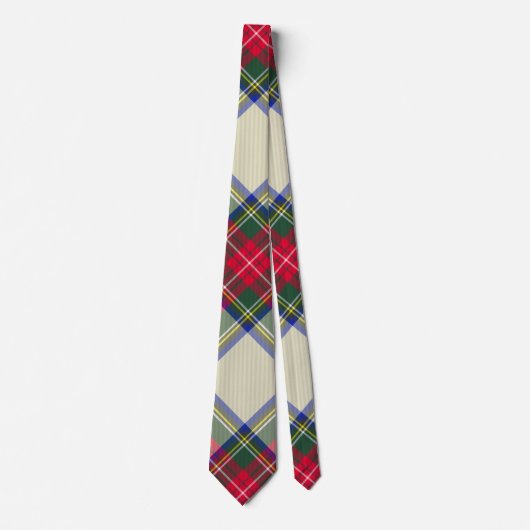 Rood Blauw Plaid Kerst stropdas (Voorkant)