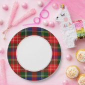 Rood & Blauw Plaid Papieren Bordje (Feest)