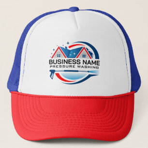 Rood Blauw Power Wash Huis Schoonmaak Diensten Trucker Pet