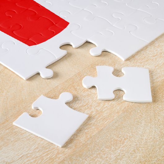 Rood/blauw/roze/groen Noords Folk Dala paard Legpuzzel (Zijkant)