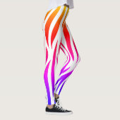 Rood Blauw Roze streep dierlijk ontwerp (bewerken) Leggings (Rechts)