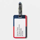 Rood Blauw Ruimte Thema Gepersonaliseerd Bagagelab Bagagelabel (Achterkant verticaal)